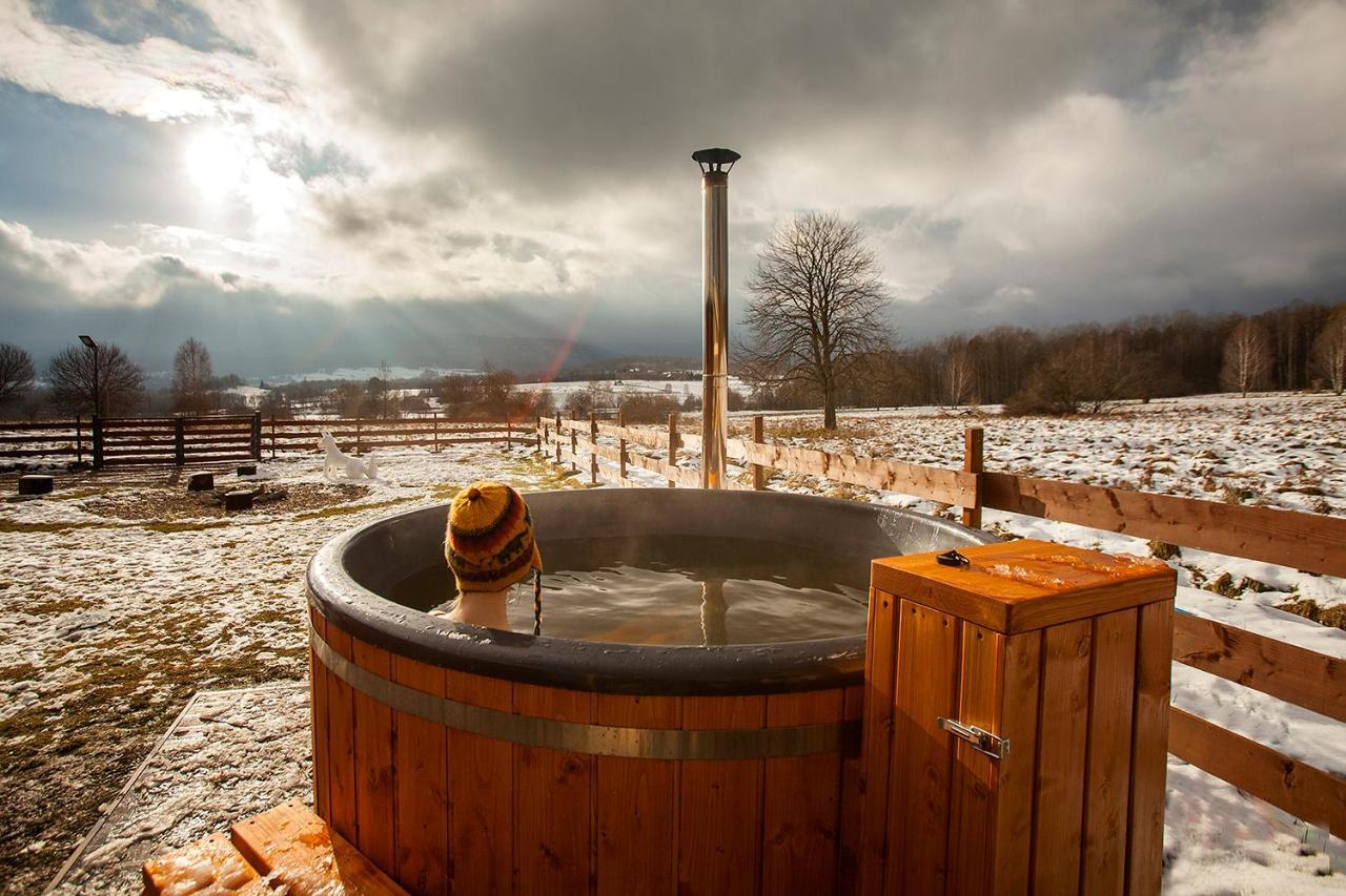 Drewniane Domki Z Prywatnym Jacuzzi I Widokiem Na Gory - Klimatyczny Kompleks W Gorach Izerskich #Widogruszka Grudza Экстерьер фото